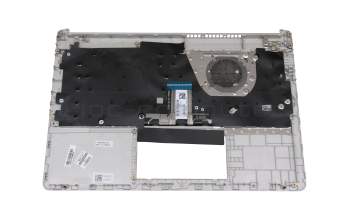 Clavier incl. topcase DE (allemand) argent/argent original pour HP 14s-fq1000