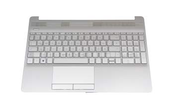 Clavier incl. topcase DE (allemand) argent/argent original pour HP 15-dw0000