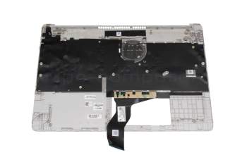 Clavier incl. topcase DE (allemand) argent/argent original pour HP 15s-fq5000