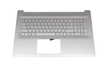 Clavier incl. topcase DE (allemand) argent/argent original pour HP 17-cn0000