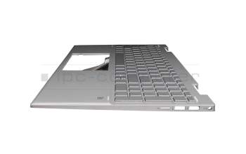 Clavier incl. topcase DE (allemand) argent/argent original pour HP Pavilion x360 15-er0000