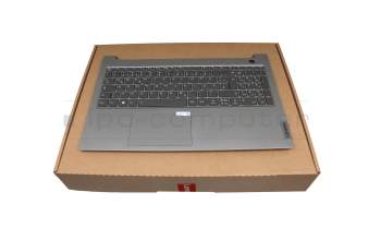 Clavier incl. topcase DE (allemand) argent/gris avec rétro-éclairage original pour Lenovo ThinkBook 15 G3 ACL (21A4)