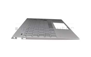 Clavier incl. topcase DE (allemand) argent/noir original pour HP Envy 13-aq0200