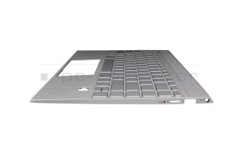 Clavier incl. topcase DE (allemand) argent/noir original pour HP Envy 13-aq1000