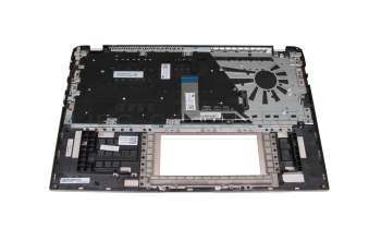 Clavier incl. topcase DE (allemand) argent/rose avec rétro-éclairage original pour Asus VivoBook S15 S532FL