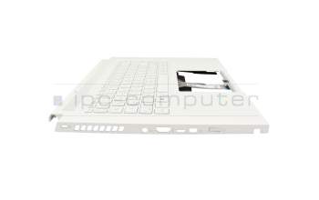 Clavier incl. topcase DE (allemand) blanc/blanc avec rétro-éclairage original pour Acer ConceptD 3 Ezel Pro (CC315-72P)