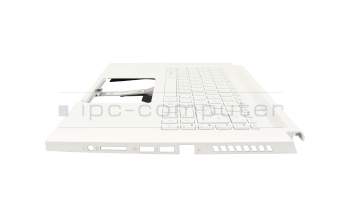 Clavier incl. topcase DE (allemand) blanc/blanc avec rétro-éclairage original pour Acer ConceptD 3 Ezel Pro (CC315-73P)