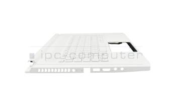 Clavier incl. topcase DE (allemand) blanc/blanc avec rétro-éclairage original pour Acer ConceptD 7 (CN715-72P)