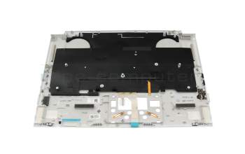 Clavier incl. topcase DE (allemand) blanc/blanc avec rétro-éclairage original pour Acer ConceptD 7 Ezel (CC715-72G)