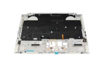 Clavier incl. topcase DE (allemand) blanc/blanc avec rétro-éclairage original pour Acer ConceptD 7 Ezel Pro (CC715-72P)