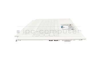 Clavier incl. topcase DE (allemand) blanc/blanc avec rétro-éclairage original pour Acer ConceptD 7 Ezel Pro (CC715-92P)
