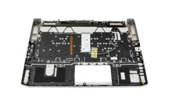 Clavier incl. topcase DE (allemand) blanc/blanc avec rétro-éclairage original pour Acer ConceptD 7 Pro (CN715-71P)