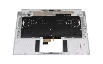 Clavier incl. topcase DE (allemand) blanc/blanc avec rétro-éclairage original pour Asus TUF Dash F15 FX516PM