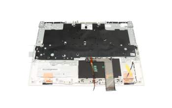 Clavier incl. topcase DE (allemand) blanc/blanc avec rétro-éclairage original pour Lenovo Legion Pro 5-16IAH7H (82RF)