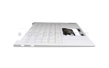 Clavier incl. topcase DE (allemand) blanc/blanc avec rétro-éclairage original pour Lenovo Yoga Slim 7 Carbon-13ITL5 (82EV)
