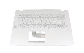 Clavier incl. topcase DE (allemand) blanc/blanc original pour Asus Transformer Mini (T103HAF)