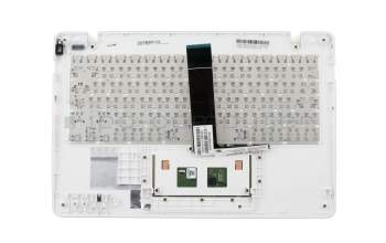 Clavier incl. topcase DE (allemand) blanc/blanc original pour Asus VivoBook F200MA