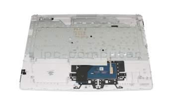 Clavier incl. topcase DE (allemand) blanc/blanc original pour Toshiba Satellite S50W-C