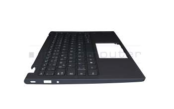 Clavier incl. topcase DE (allemand) bleu/bleu avec rétro-éclairage (Abyss Blue) original pour Lenovo Yoga 6-13ALC6 (82ND)