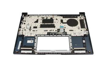 Clavier incl. topcase DE (allemand) bleu/bleu avec rétro-éclairage original pour Asus UX3405MA