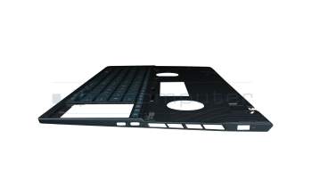 Clavier incl. topcase DE (allemand) bleu/bleu avec rétro-éclairage original pour Asus UX582ZM