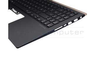 Clavier incl. topcase DE (allemand) bleu/bleu avec rétro-éclairage original pour Asus ZenBook 15 UX533FD