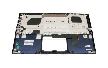 Clavier incl. topcase DE (allemand) bleu/bleu avec rétro-éclairage original pour Asus ZenBook 15 UX533FTC