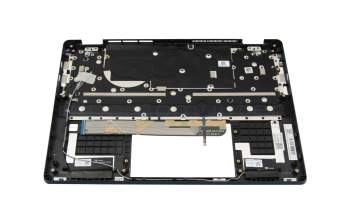 Clavier incl. topcase DE (allemand) bleu/bleu avec rétro-éclairage original pour Lenovo Yoga 6 Gen 7 (82UD)
