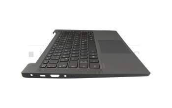 Clavier incl. topcase DE (allemand) bleu/bleu avec rétro-éclairage sans empreinte digitale original pour Lenovo IdeaPad 5-14ITL05 (82FE)