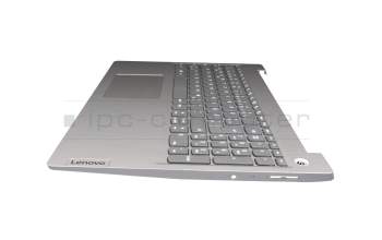 Clavier incl. topcase DE (allemand) gris/argent Empreinte digitale original pour Lenovo IdeaPad 3-15IGL05 (82BU)