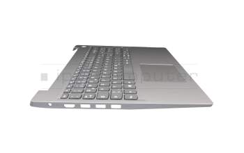 Clavier incl. topcase DE (allemand) gris/argent Empreinte digitale original pour Lenovo IdeaPad 3-15IML05 (81WR/81WB)