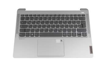 Clavier incl. topcase DE (allemand) gris/argent avec rétro-éclairage original pour Lenovo IdeaPad 5 Pro-14ACN6 (82L7)