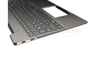 Clavier incl. topcase DE (allemand) gris/argent avec rétro-éclairage original pour Lenovo IdeaPad S540-15IWL (81SW)