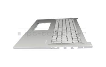 Clavier incl. topcase DE (allemand) gris/argent original pour Asus F1704VA