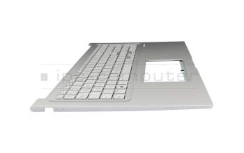 Clavier incl. topcase DE (allemand) gris/argent original pour Asus F1704VA