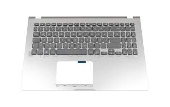 Clavier incl. topcase DE (allemand) gris/argent original pour Asus VivoBook 15 F509FA