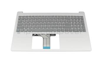 Clavier incl. topcase DE (allemand) gris/argent original pour HP Pavilion 15-fc0000