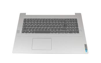 Clavier incl. topcase DE (allemand) gris/argent original pour Lenovo IdeaPad 3-17IIL05 (81WF)