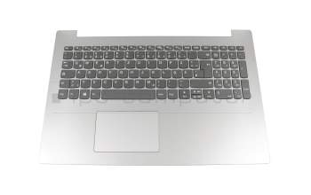 Clavier incl. topcase DE (allemand) gris/argent original pour Lenovo IdeaPad 320-15IAP (80XR/81CS)