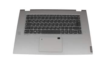Clavier incl. topcase DE (allemand) gris/argent original pour Lenovo IdeaPad C340-15IIL (81XJ)