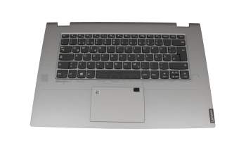 Clavier incl. topcase DE (allemand) gris/argent original pour Lenovo IdeaPad Flex-15IWL (81SR)