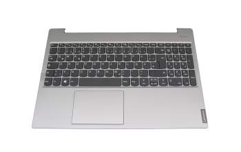 Clavier incl. topcase DE (allemand) gris/argent original pour Lenovo IdeaPad S340-15API (81NC)