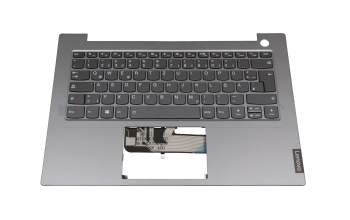 Clavier incl. topcase DE (allemand) gris/argent original pour Lenovo ThinkBook 14 IML (20RV)