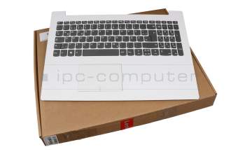 Clavier incl. topcase DE (allemand) gris/blanc original pour Lenovo IdeaPad 330-15IKB Touch (81DJ)
