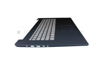 Clavier incl. topcase DE (allemand) gris/bleu original pour Lenovo IdeaPad 3-17ITL6 (82H9)