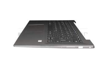 Clavier incl. topcase DE (allemand) gris/bronze avec rétro-éclairage (sans empreinte digitale) original pour Lenovo IdeaPad 520S-14IKBR