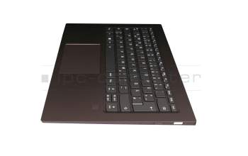 Clavier incl. topcase DE (allemand) gris/bronze avec rétro-éclairage original pour Lenovo Yoga 920-13IKB (80Y7/80Y8/81TF)