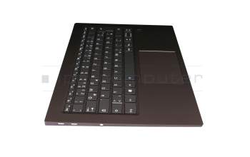 Clavier incl. topcase DE (allemand) gris/bronze avec rétro-éclairage original pour Lenovo Yoga 920-13IKB (80Y7/80Y8/81TF)