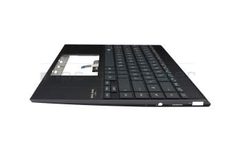 Clavier incl. topcase DE (allemand) gris foncé/gris avec rétro-éclairage original pour Asus ZenBook Pro 14 UX425QA