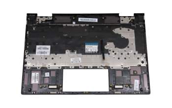 Clavier incl. topcase DE (allemand) gris foncé/gris avec rétro-éclairage original pour HP Envy x360 13-ag0000